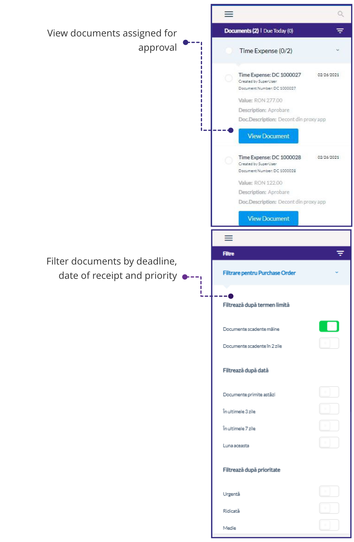 SocrateWorkflow Mobile App for document approval process